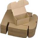 4.6x2.2x2.2 Inches Shipping Boxes Set of 50, Brown Corrugated Cardboard Box Literature Mailer for Packing Small Business