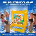 Pool Toys for Kids & Adults, 2-in-1 Pool Basketball Game & Dart Board Game Set, Pool Party Games for Kids Ages 6+ and Adults, Family Backyard Pool Games