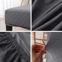 Genina Stretch Dining Bench Covers, Waterproof Stretch Jacquard Bench Seat Protector Cover, Rectangular Bench Cover for bedrooms, Living Rooms, Kitchens, Removable, Washable