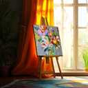 CSZPPQAF Paint by Numbers Kit for Adults Beginner, Flower Paint by Number Kits on Canvas, DIY Easy Acrylic Watercolor Wildflower Oil Painting by Numbers for Home Wall Decor 16X16inch