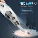 FUOAYOC Handheld Vacuum Cordless,6KPA Powerful Suction Hand Held Vacuum with LED Light/Multi Accessories