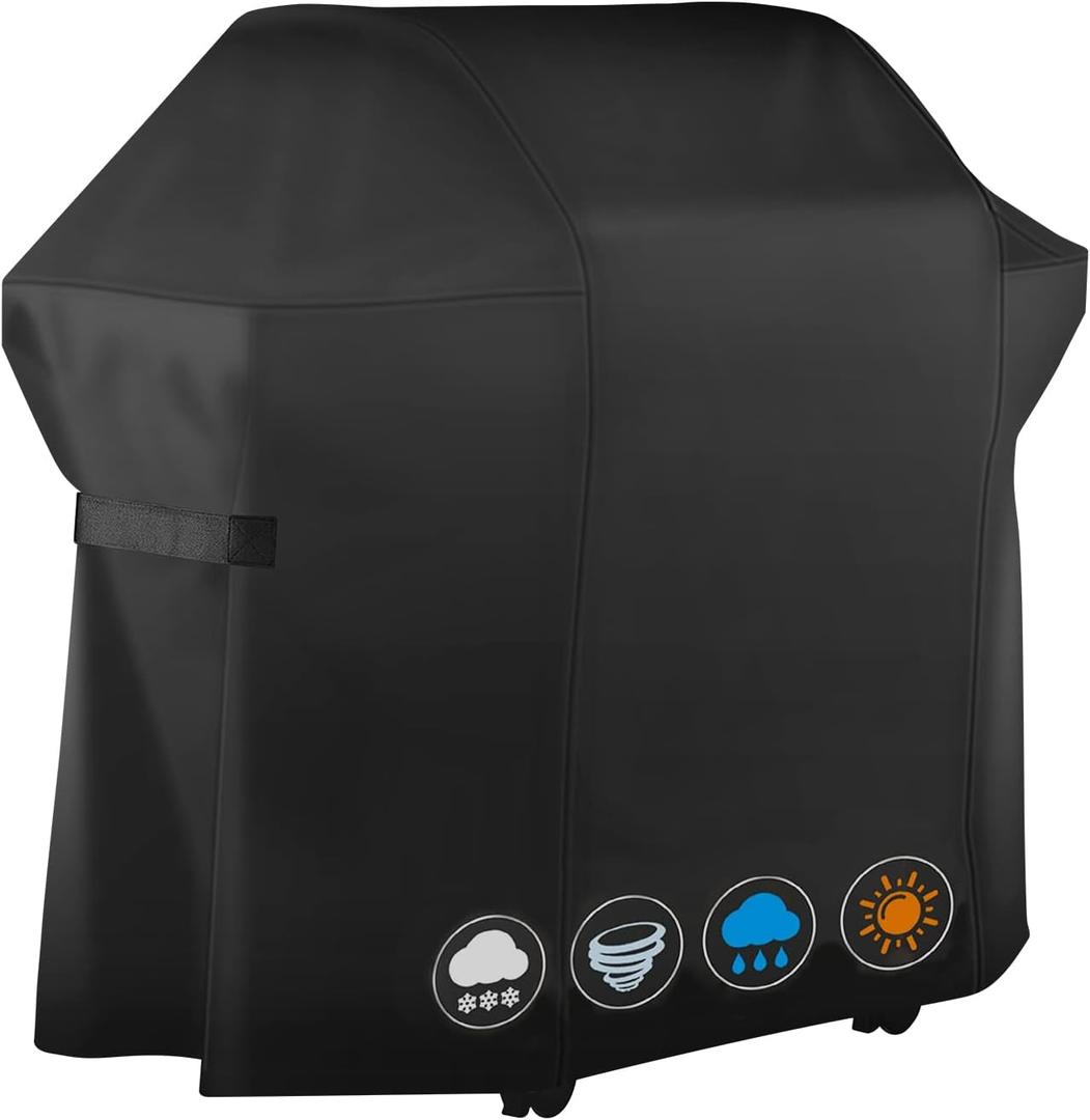 52 Inch 3 Burner Grill Cover, Fits for Weber Spirit 300, Weber Genesis Sliver, Char Broil, Nexgrill, Brinkmann, Blue Rhino, Dyna Glo Grills. All Weather Barbecue Cover.
