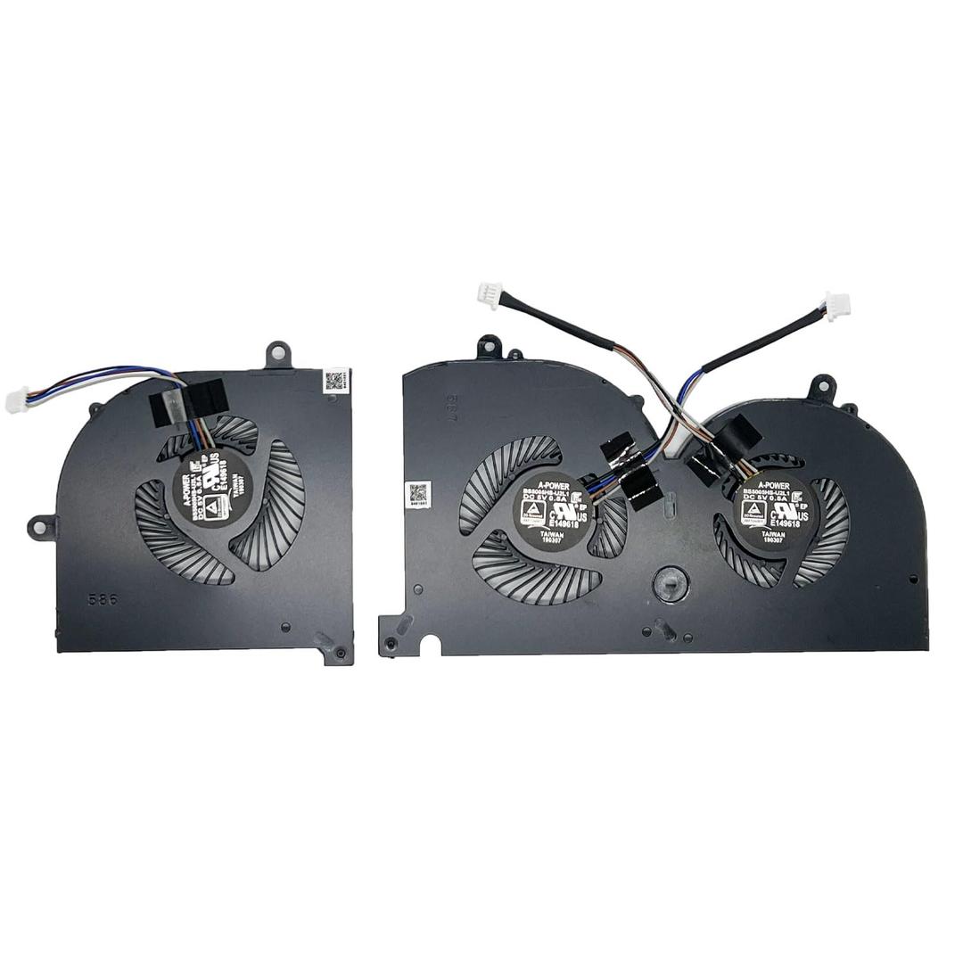 Peidesi CPU + GPU Cooling Fan Replacement Compatible with MSI GS75 P75 WS75 MS-17G1 MS-17G2 MS-17G3 MS-17G1 MS-17G2 MS-17G3