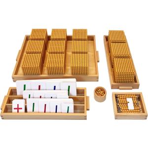 Montessori Golden Beads Montessori Counting Beads Montessori Math Materials Preschool Education Toys Math Bank Game