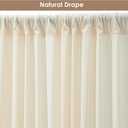 2 x 10x10ft Wrinkle Free Ivory Backdrop Curtain for Parties Soft Fabric Drapes Wedding Ivory Curtain Backdrop for Birthday Party Decorations Background for Photography 5x10ft,2 Panels