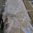 LINSY Wood Bed Frame, Queen Bed Frame Solid Wood Platform Frames with Headboard and Slat Bases, Wooden Bedframe No Box Spring Needed, Easy Assembly, Walnut