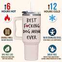 Dog Mom Gifts For Women - Dog Lady Gifts - Mothers Day Gift For Dog Lovers - Birthday, Christmas Gift For Pet Owners - Pet Lover Present For Women - Dog Mom 40oz Tumbler With Handle