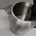 Amazon Basics 1.1Qt (1L) Electric Kettle, Tea Kettle & Water Boiler, with Auto Shut-Off, Boil Dry Protection, High-Safety Strix Thermostat, BPA-Free, 1500W, Stainless Steel, New Model, Black & Silver