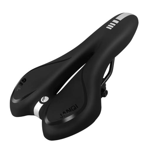 Comfortable Bike Seat for Men & Women, Waterproof Bicycle Seat, Breathable Mountain Bike Saddle, Gel Bicycle Saddle for MTB, BMX, Road Bike, City Bikes, Exercise Bikes(Black)