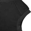 Floral Find Girls Casual Crewneck Cap Sleeve T Shirts Summer Tunic Tops Loose Fit Cute Tee, Black, 10-11Y (Black, XL)