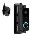 Horizontal Wedge Mount for Wyze Video Doorbell V2/ Pro, Adjustable Mounting Holder Accessories for Apartment Home Office with Better Viewing-No Drill (Black)