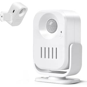 Motion Sensor Alarm with 20s Custom Voice Recording, 120dB Loud Indoor Motion Detector Alarm, Wireless Doorbell Entry Alert for Business, Store, Office and Caregiver