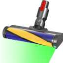FUNTECK LED Soft Roller Cleaner Head Compatible with Dyson V15 V11 V10 V8 V7 Vacuum Cleaners, Illuminating Hidden Dust and Debris and Ideal for Smooth Hard Floors