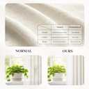 Natural Pinch Pleated Linen Curtains 84 Inch Long 2 Panels for Living Room Bedroom Country Farmhouse Thick Linen Textured Semi Sheer Back Tab Pinch Pleat Hooks Rings Window Curtain Birch Cream 7 FT