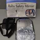 Baby Car Mirror, Safety Car Seat Mirror for Rear Facing Infant, Clear Wide View, 360Rotation, Easily Observe the Baby Move, Secure, Shatterproof, Crash Tested and Certified (Black)