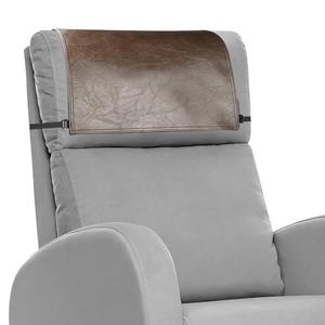 NZDWZDN Headrest Cover for Recliner Chair Recliner Head Rest Protector Faux Leather Headrest Cover with Elastic Straps 17 x 27In (Brown)