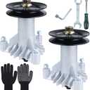 GELASKA 2 Pack 130794 Spindle Assembly with 173434 Spindle Pulley Replaces 532130794, 539110158 for CT130, CTH130, LR110, LR111, LR12, LR120, LR121, LR122, LT100, LT112, LT125, YT180, YTH180 Mowers