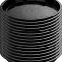 Honeydak 16 Pack 14.2 Inch Plant Saucer Plastic Plant Water Tray Plastic Saucers for Indoors Outdoors Round Pot Planter Heavy Duty Drip Trays for Garden Flower, Black, 14.2 Inches in Top Size