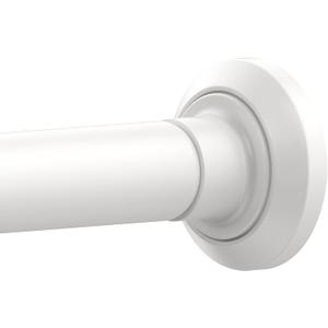 ENJOYBASICS Shower Curtain Rod 30 to 76 Inches, Stainless Steel Adjustable Spring Tension Rods No Drill for Bathroom, Closet, Window, Room Divider, Never Rust, Non Slip, White