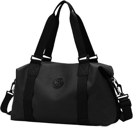 Travel Storage Bag, Large Capacity Hand-Held Shoulder Crossbody Bag, Sports and Fitness Travel Bag Black