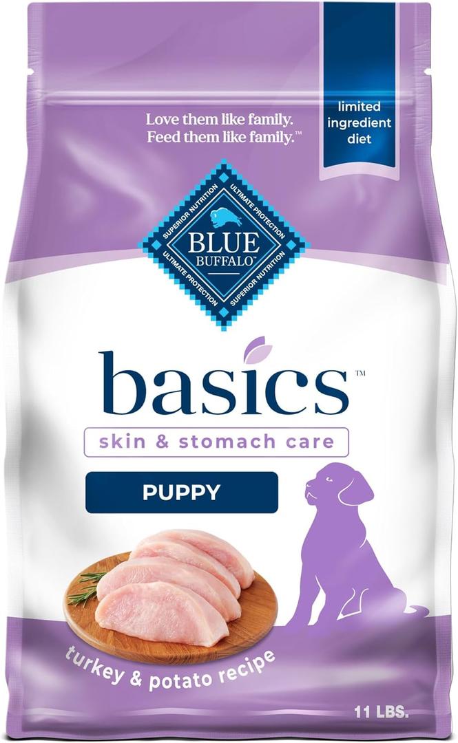 Blue Buffalo Basics Dry Dog Food for Puppies, Skin & Stomach Care, Limited Ingredient Diet for Dogs, Turkey Recipe, 11-lb. Bag (11 Pound (Pack of 1)) 2026 Mar 04