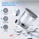 GuanQiao 4 Pack Creami Swirl Pints & Lids for Ninja, Compatible with NC700 Series Ninja Swirl Ice Cream & Soft Serve Makers, with 4 Spoons & 64 Writable Labels, BPA-Free & Dishwasher Safe, Grey Lids