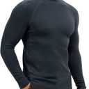 MEETYOO Thermal Compression Shirts for Men Long Sleeve Running Undershirt Turtleneck Base Layer for Winter Cold Weather