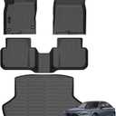 Auxko All Weather Floor Mats Cargo Mat Fit for 2025 2026 Honda Civic Hybrid Sedan TPE Liners Accessories All Season Guard Odorless Anti-Slip Floor Mats Trunk Mat for Honda Civic Hybrid Sedan Black