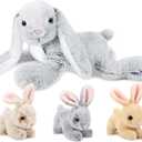 MaoGoLan 4Pcs Easter Bunny Stuffed Animals with 3 Babies Inside, 24" Soft and Cuddly Giant Rabbit Plush, Easter Stuffed Bunny Gift for Kids,Boys,Girls