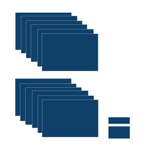 XLNTECH 100% Laser Engraving Double Color Sheet, Navy Blue/White (7" x 11 x .060, 12 Pieces) for Interior Signs, Badges.