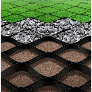 16.4 x 9.8 Ft 160 Sq ft Gravel Ground Grid, 2 Inch Depth Geo Grid Driveway Stabilization Grids, Gravel Geocell Retainer Grid for Garden Landscaping Parking Lots Driveways Slopes