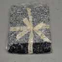 Amlie Home Knit Throw Blanket for Couch, Super Soft Fuzzy Blanket for Sofa, Luxury Cozy Fluffy Throw for Room Decor, 50" x 60", Heather Black