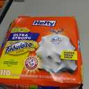 Hefty Ultra Strong 13 Gallon Trash Bags, Tall Kitchen Trash Bags 13 Gallon Size, Resist Leaks, Punctures, and Rips, Continuous Odor Control, White, Fabuloso Lemon Scent, 110 Bags