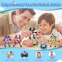 ASIOWELY 4 PCS Transformable Fidget Spinners Toys for Kids and Adults Stress Relief Sensory Toy for Boys Girls Autism Cool Fingertip Gyros for Teens Men Birthdays Valentines Day Gifts for Travel Toys (4 Pcs (Red+yellow+green+bluek))