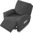 NORTHERN BROTHERS Oversized Recliner Cover, Stretch Recliner Covers That Stay in Place, Washable Lazy Boy Recliner Chair Covers, Furniture Protector Recliner Slipcovers, XL Large, Dark Grey (XL 1 Seat)