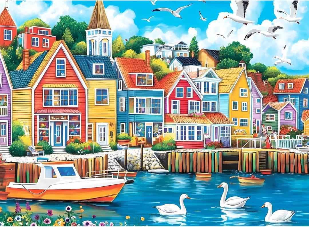 Jigsaw Puzzles 300 Pieces for Adults,300 Piece Puzzles for Adults,Sea Seagull Building Puzzle for Kids Ages 8-10 10-12,Recycled Paper Puzzle 300 Pieces,Home Decors Family Challenge Toys