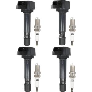 ECCPP 4 ignition coils with 4 iridium Spark Plugs,UF582,coils packs,for Honda,for Civic 2006-2011 L4 1.8L,UF582 5C1637,E1082