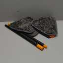 JEHONN Wall Mop with Long Handle 80 inches, Upgraded 180° Collapsible Baseboard Cleaner Tool with Squeegee, Ceiling Duster with 3 Microfiber and 3 Chenille Pads for Cleaning Window, Cabinet (Orange)