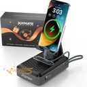 Gifts for Men Women, Charger Phone Stand with 10,000mAh Capacity and Bluetooth Speaker, Adjustable Angle Cell Phone Holder with HD Stereo Sound Fits Phones,Tablet (Black)