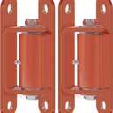 Heavy-Duty 7" Gate Hinges with Needle Roller Bearings 1100 Lbs Bolt-On to Gate and Post, 2150P Lubricable Hinges for Driveway, Vehicular, and Pedestrian Gates (Pair) (Red-Integrated)