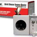 Bird B Gone - Bird Chase Super Sonic - Outdoor Sound Repellent - Scares Away Pest Birds - Durable Weather Resistant Design - For Large Open Outside Spaces - Programmable Device - Up To 1 Acre Coverage