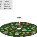 Gnome St Patricks Day Christmas Tree Skirt 48 Inches, Xmas Tree Skirt Party Indoor Decoration Ornaments Hat