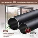 BeBecome Sliding Door Security Bar17-50 inch Adjustable Patio Door Security bar with Rubber Tips Apartment Bedroom Bottom of Door Heavy Duty Interior Black