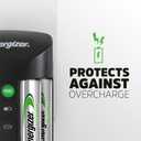 Energizer Recharge Pro Rechargeable AAA and AA Battery Charger With 4 NiMh Rechargeable AA Batteries, Provides a Full Charge in 3 Hours