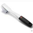 719812011462 OXO Dish Brush: Nylon Kitchen Scrubber, Reusable Cleaning Tool, White, 11" Height