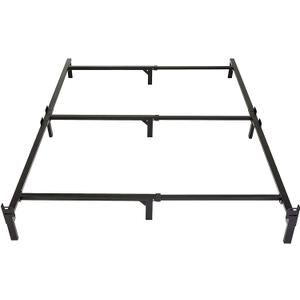Amazon Basics Metal Bed Frame, 9-Leg Base for Box Spring and Mattress, Full, Tool-Free Easy Assembly, Black