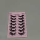 Geeneiya Lashes Wispy Mink Natural Eyelashes Spikes Lash Extensions Look Fluffy False Eyelashes 18mm Long Strip Lashes Cat Eye Eyelashes Fairy Look 7 Pairs Multipack