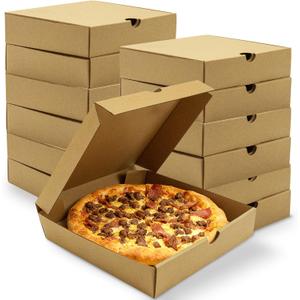 40 Pack Pizza Boxes, 7"  7"  1.6" Small Corrugated Cardboard Pizza Box, Takeout Containers for Cake, Cookies, Food, Packing, Shipping
