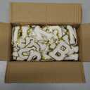 Self-Adhesive Chenille Letters Patches, 104PCS White Letter Stickers on Patches Varsity Letter Patches for Clothing Jackets Backpacks Hats Repair Alphabet Embroidered Applique