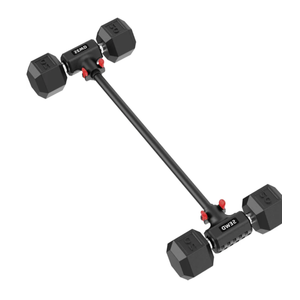 Dumbbell Converter by SEWD – Turn Dumbbells into Barbell Set – Adjustable Weights & Up to 220LB Capacity Barbell for Home Gym Full Body Workouts – Red